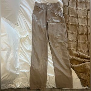Tan Abercrombie leather pants, never worn